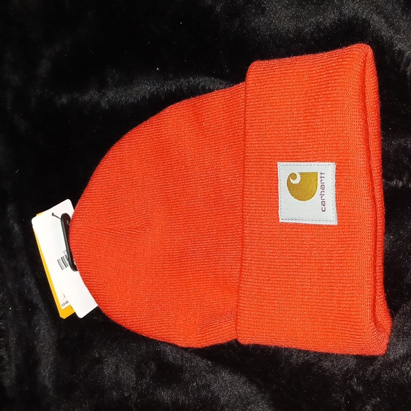 Carhartt MENS Knit bright red cuffed Beanie NWT - Picture 6 of 6